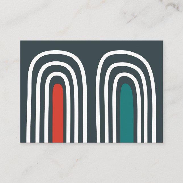 Carte De Visite Art arc-en-ciel conception abstraite (Devant)