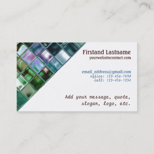 Carte De Visite Art de mosaïque liquide de haute mer