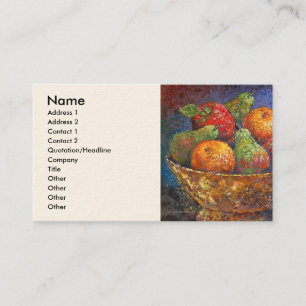 Carte De Visite Art de peinture de corbeille de fruits - multi
