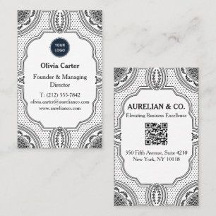 Carte De Visite Art Déco Luxueux Décoratif
