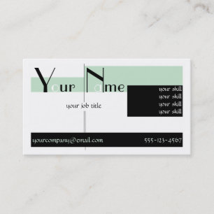 Carte De Visite Art déco modèle Pastel Green