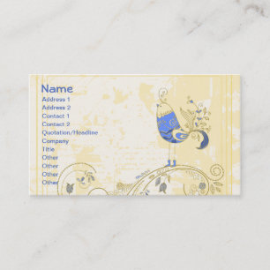 Carte De Visite Art Floral Rétro