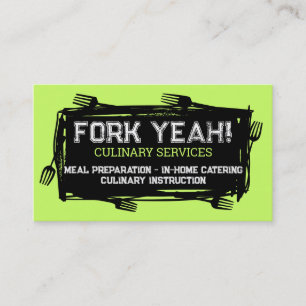 Carte De Visite art forks restaurant gastronomique business car...