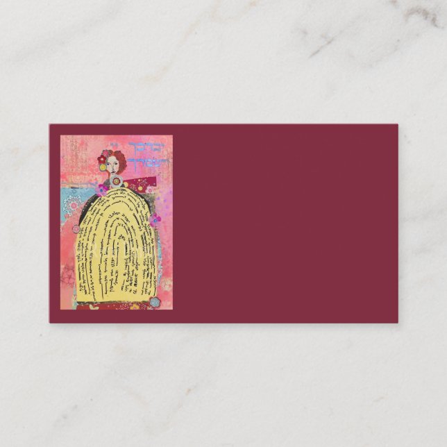 Carte De Visite Art juif Grossesse cadeau Bible verset art (Devant)