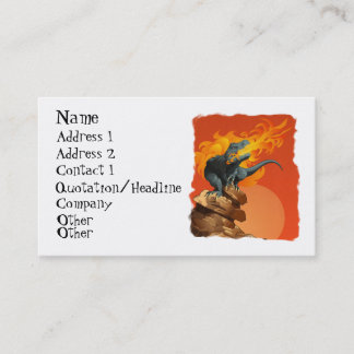 Carte De Visite Art lance-flammes de dinosaure par des grils de