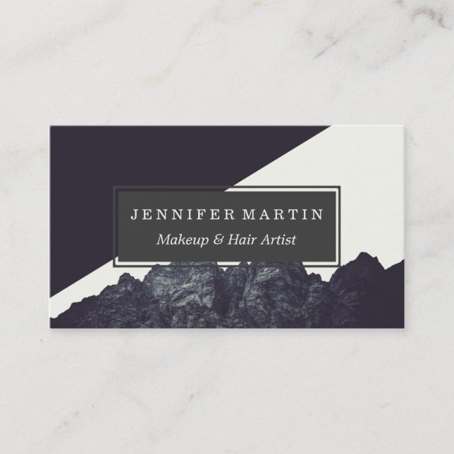 Carte De Visite Art moderne Black and White Rocky Mountain (Devant)