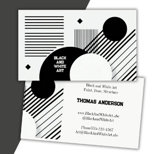 Carte De Visite Art noir et blanc