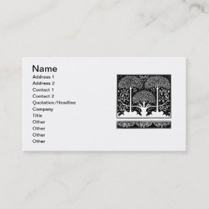 Carte De Visite Art Nouveau Tree Beardsley Motif