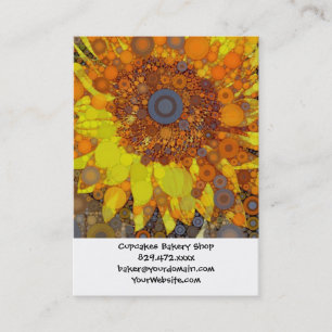 Carte De Visite Art numérique en mosaïque du cercle de tournesol b