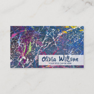 Carte De Visite Art original Abstrait Paint Splatter