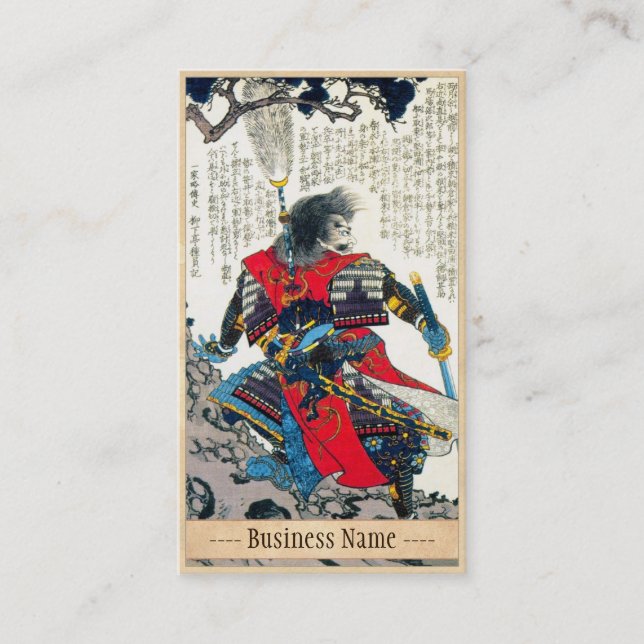 Carte De Visite Art samouraï légendaire japonais classique de (Devant)