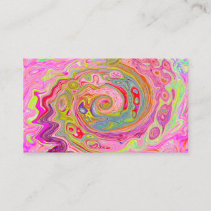 Carte De Visite Art Super rétro rose, jaune et magenta