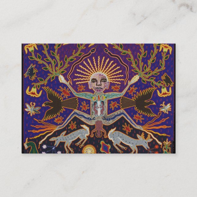 Carte De Visite Art tribal ethnique Boho de déesse aztèque maya (Devant)