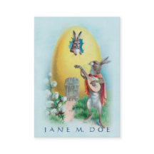 Art vintage mignon - sérénade de lapin, datant le