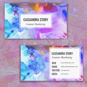 Carte De Visite Artefacts Abstraits peints à la main éclaboussures