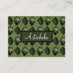 Carte De Visite Artichoke Plante végétal Motif botanique