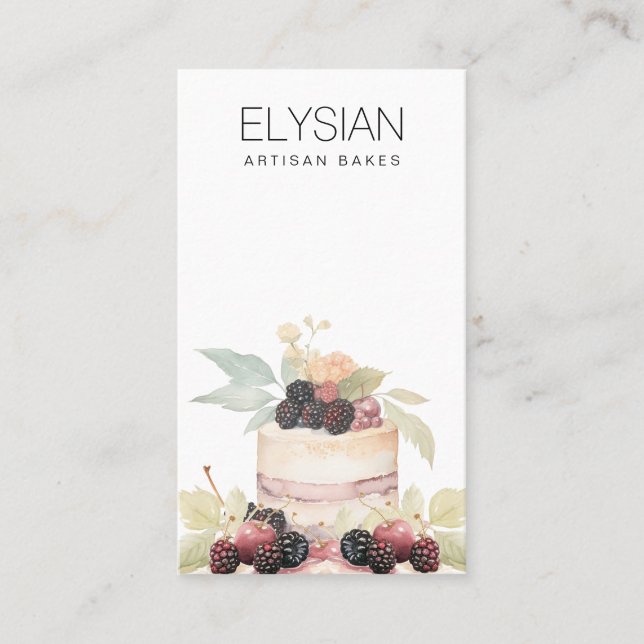 Carte De Visite Artisan Aquarelle Baker boulangerie pâtisserie Che (Devant)