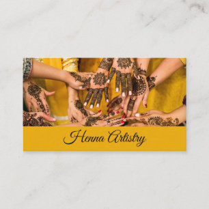 Carte de visite artisanal au henné