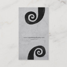Carte de visite artisanal en spirale noire