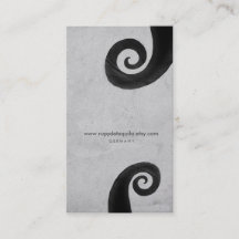 Carte de visite artisanal en spirale noire