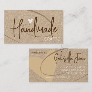 Carte De Visite Artisanat artisanal Calligraphie Signature Coeur B