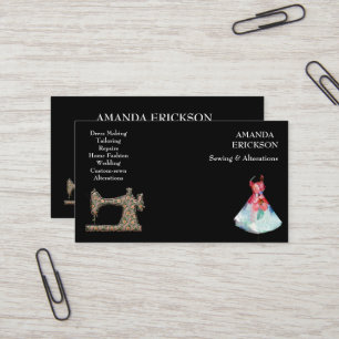 Carte De Visite Artisanat de mode vintage Fille Floral couture