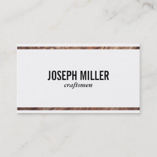 Carte De Visite Artisans   Bois