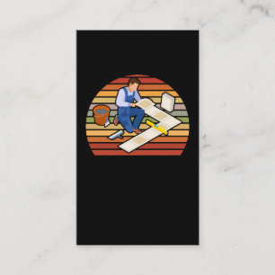 Carte De Visite Artisans de Tiler Vintage Carrelage