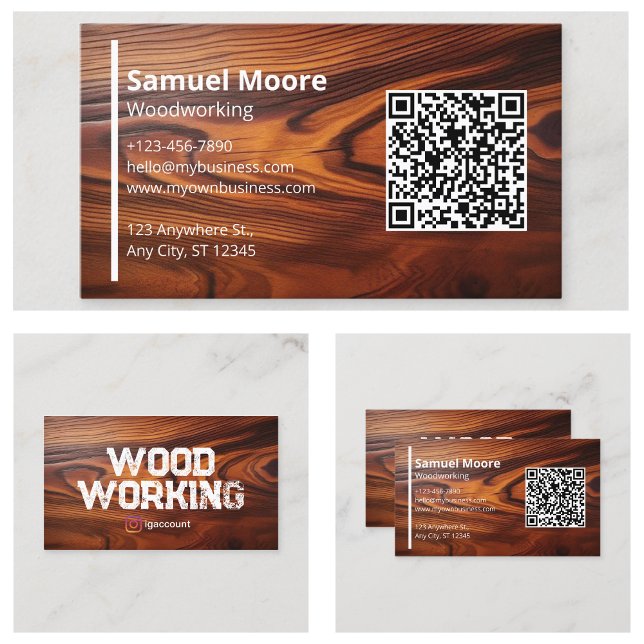 Carte De Visite Artisans du travail du bois (Woodworking Artisans Business Card
)