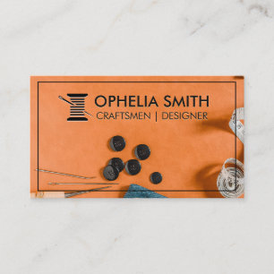 Carte De Visite Artisans   Thread et aiguille de l'espace de trava