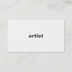 Carte De Visite Artiste