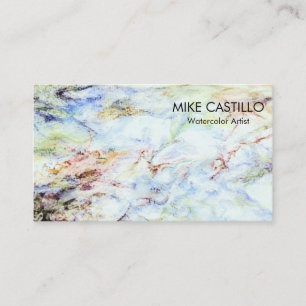 Carte De Visite Artiste Abstrait de l'aquarelle de la Terre