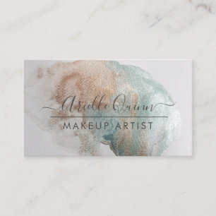 Carte De Visite Artiste Abstrait de maquillage d'aquarelle Iridesc