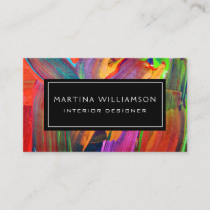 Carte De Visite Artiste abstrait moderne professionnel de