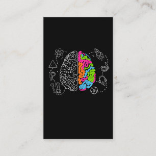 Carte De Visite Artiste artistique unique en couleur du cerveau