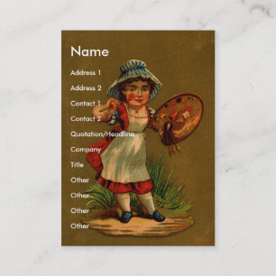 Carte De Visite Artiste avec le pinceau et la palette
