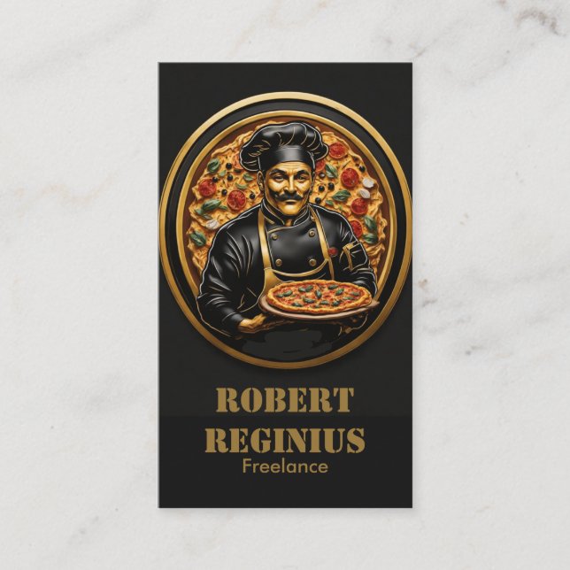 Carte De Visite Artiste culinaire : Pizza Chef capunk 2980 (Devant)