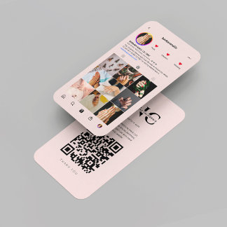 Carte De Visite Artiste de clou moderne Salon de beauté Instagram