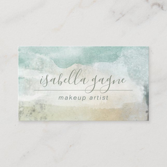 Carte De Visite Artiste de maquillage aquarelle Abstraite (Devant)