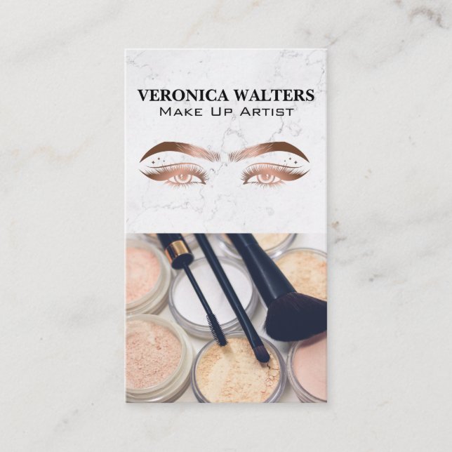 Carte De Visite Artiste de maquillage | Beauté des femmes | Yeux (Devant)