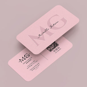 Carte De Visite Artiste de maquillage Beauticier Pastel Rose Moder
