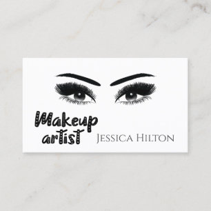 Carte De Visite Artiste de maquillage calligraphique professionnel