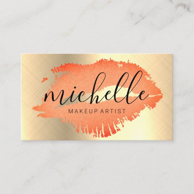 Carte De Visite Artiste de maquillage contemporain | Kiss Stain Me (Devant)