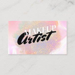 Carte De Visite Artiste de maquillage de Parties scintillant Glam 