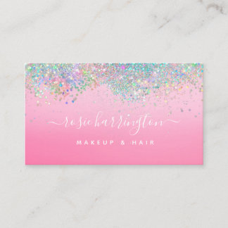 Carte De Visite Artiste de maquillage de Parties scintillant holog