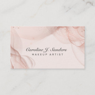 Carte De Visite Artiste de maquillage de parties scintillant rose 