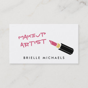 Carte De Visite Artiste de maquillage en bâton rose