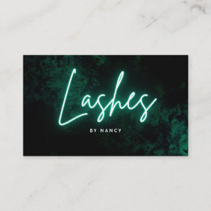 Carte De Visite Artiste de maquillage en néon vert