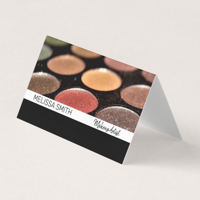 Carte De Visite Artiste de maquillage | Kit maquillage | Palette (Devant)