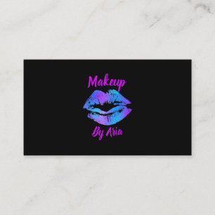 Carte De Visite Artiste de Maquillage Lèvres Peintes en Rose Viole